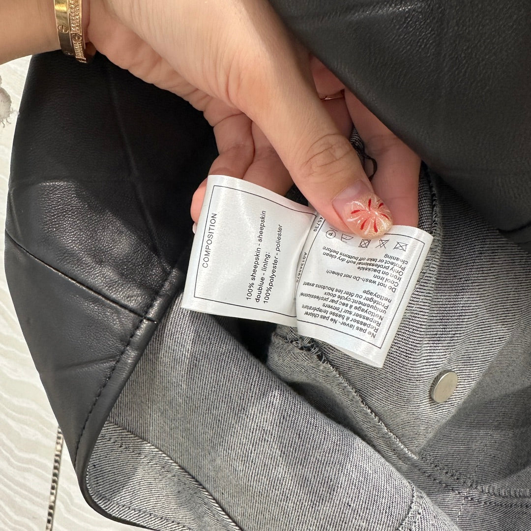 Ch 25ss leather A line dress