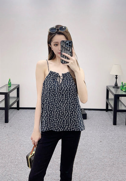 25ss satin printed camisole