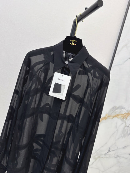25ss Silk bow shirt