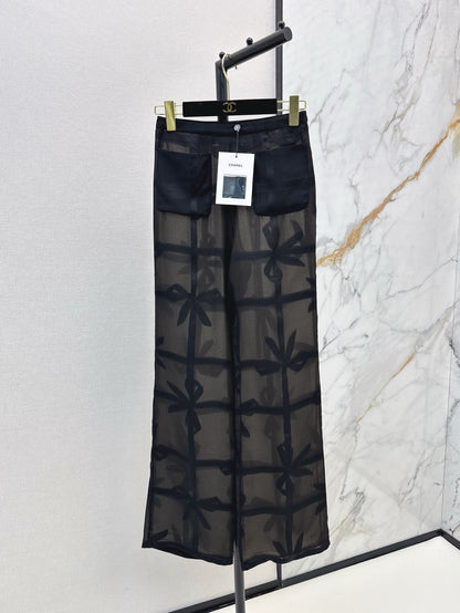 25ss Silk wide leg pants