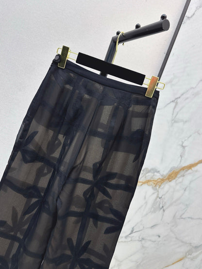 25ss Silk wide leg pants