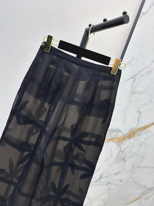 25ss Silk wide leg pants