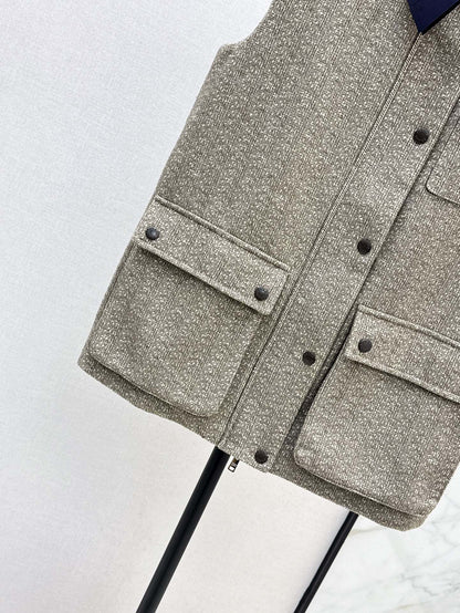P 24fw wool vest