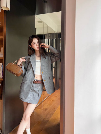 P 25ss belt skirt