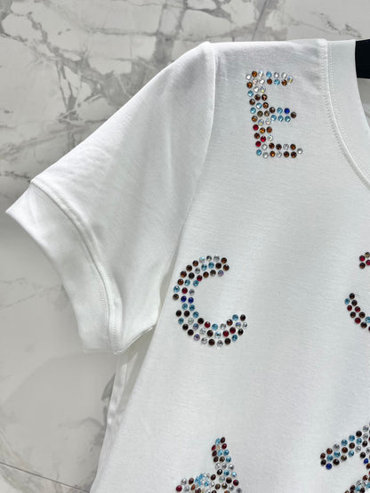 ch 25ss rhinestone t-shirt