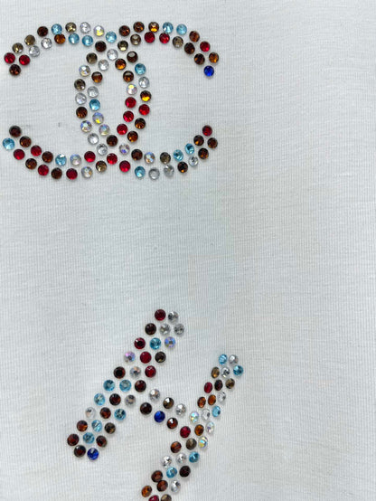 ch 25ss rhinestone t-shirt