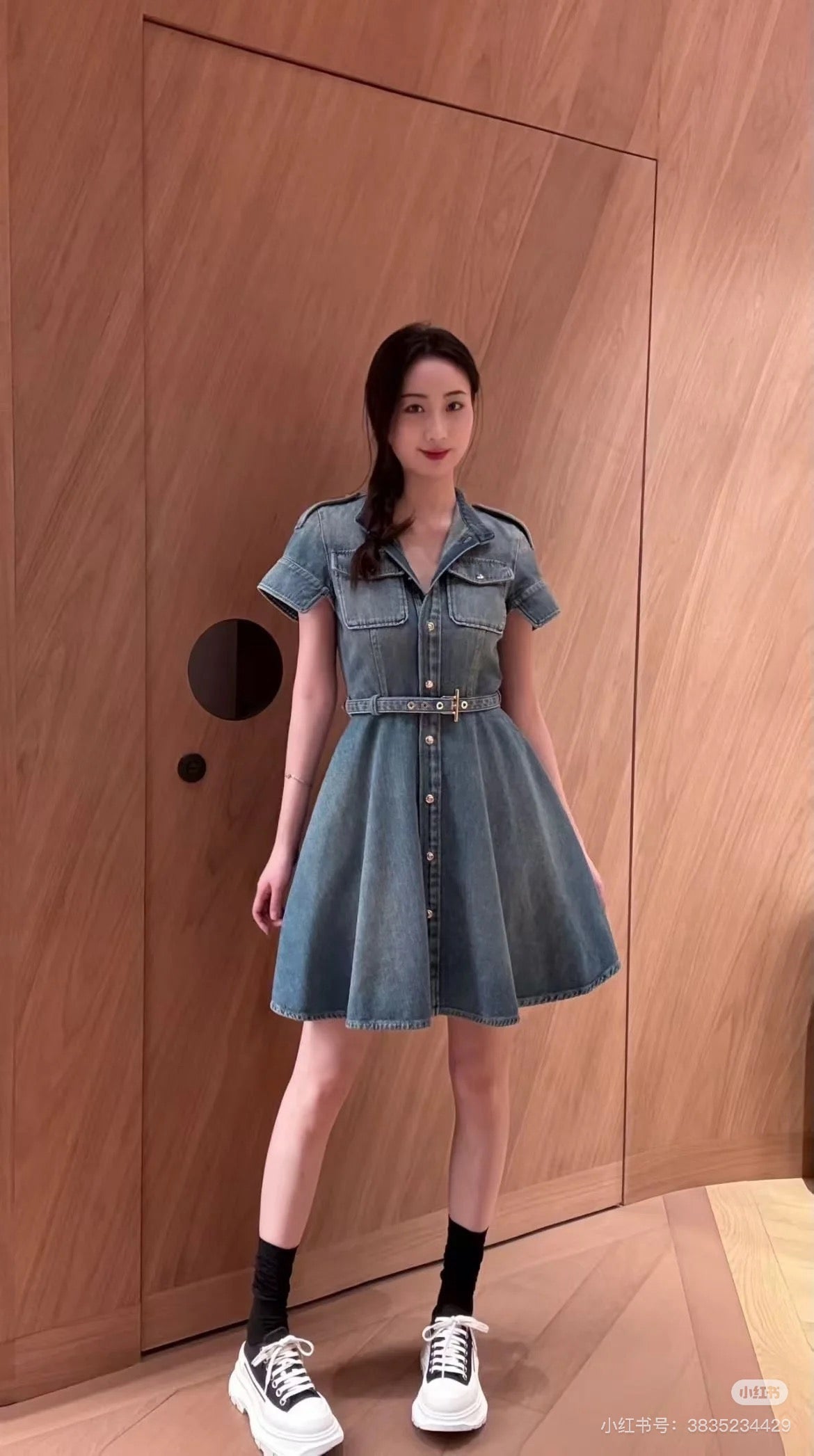 MC 25ss denim shirt dress