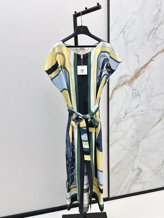 25ss coaching remix Silk dress