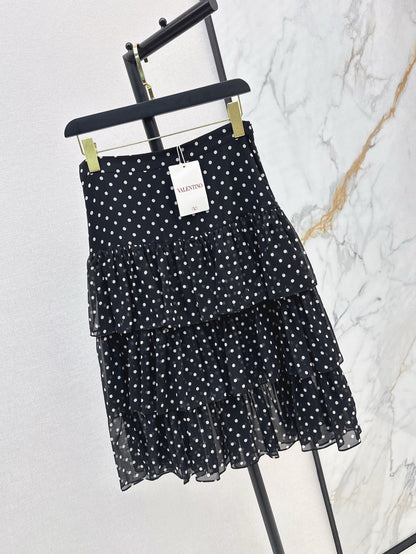25ss silk ruffle skirt