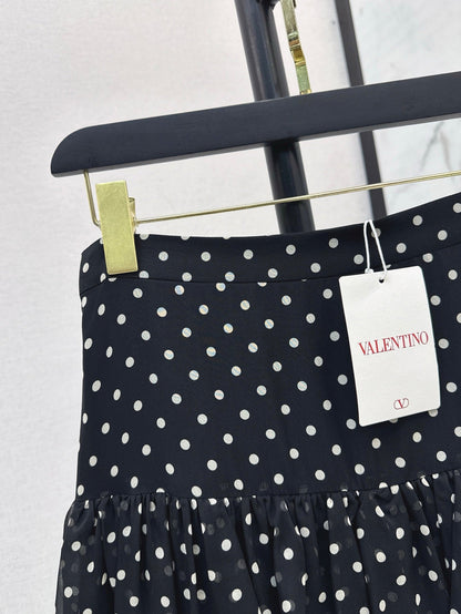 25ss silk ruffle skirt