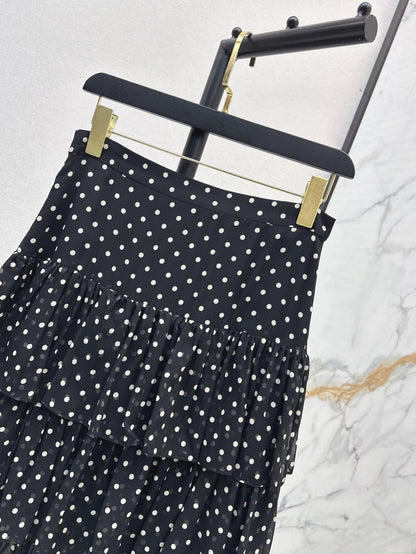 25ss silk ruffle skirt