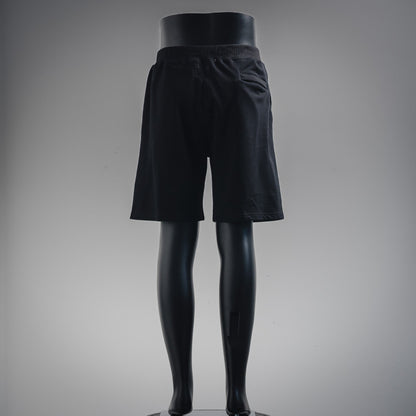 25ss Black and red badge embroidered shorts
