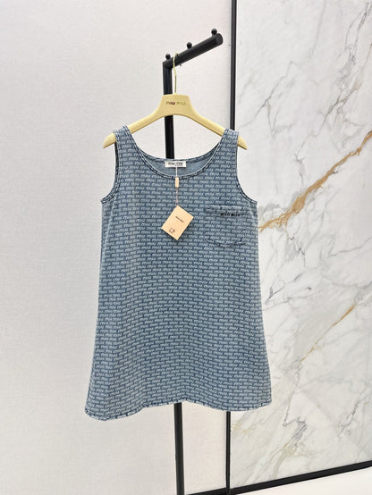 25ss sleeveless denim dress