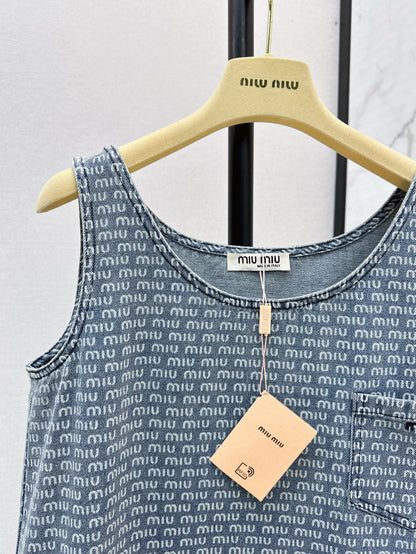 25ss sleeveless denim dress