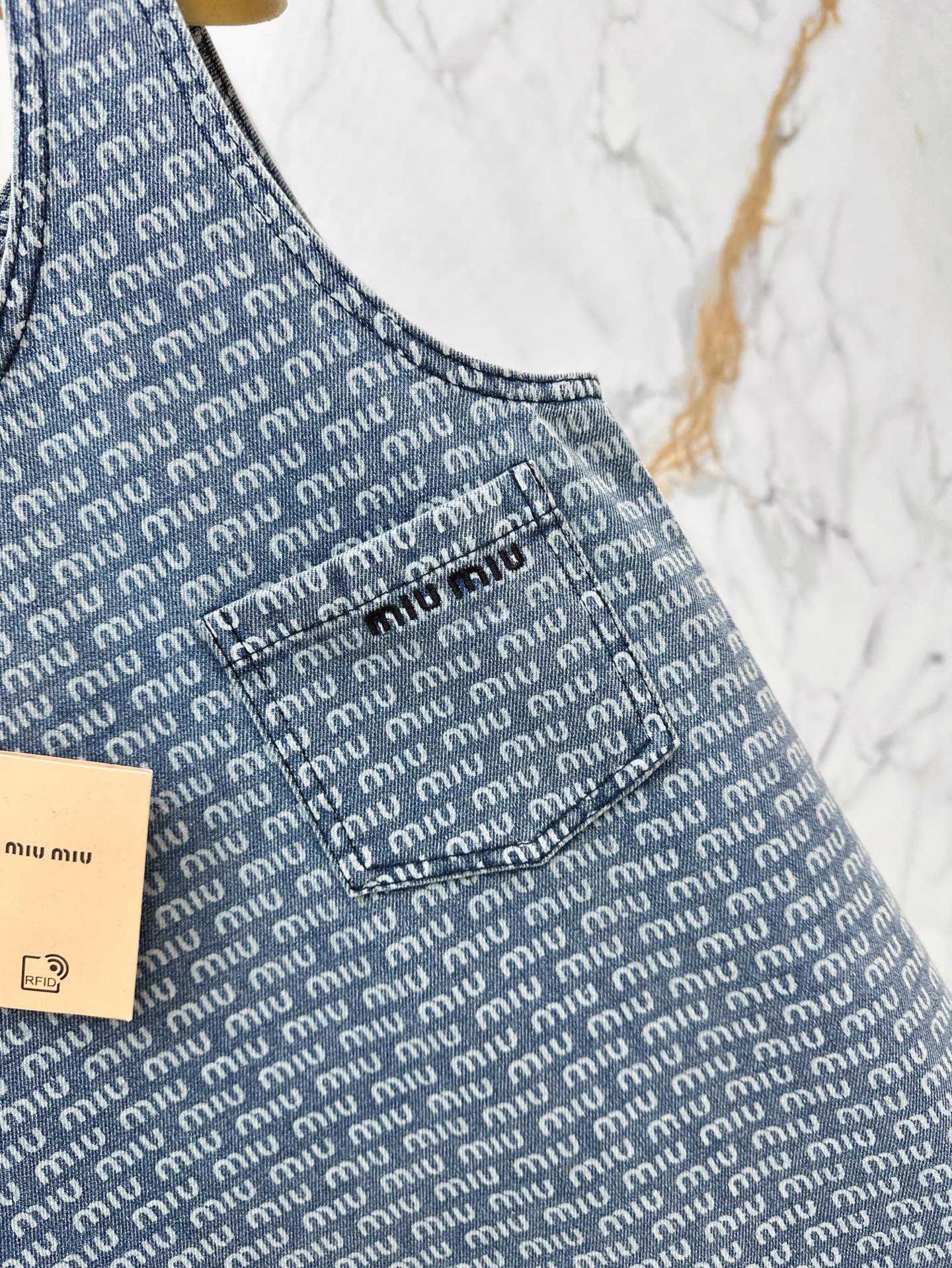 25ss sleeveless denim dress