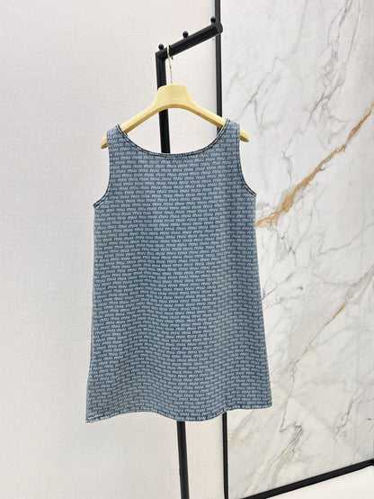 25ss sleeveless denim dress