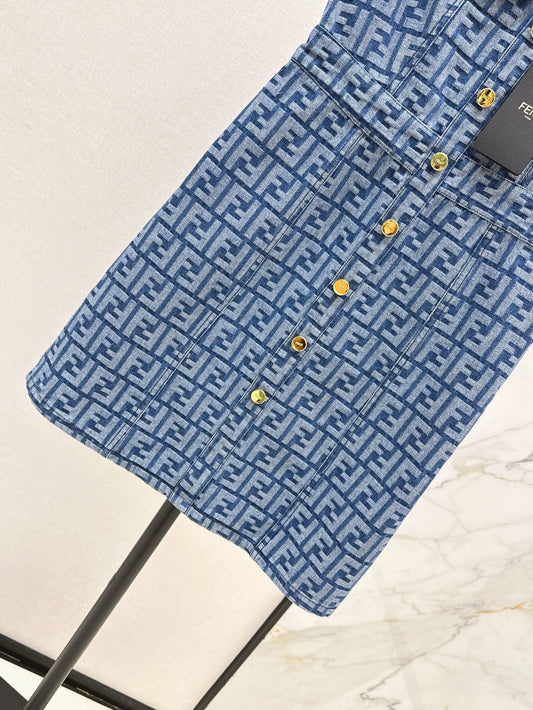 25ss sleeveless denim dress