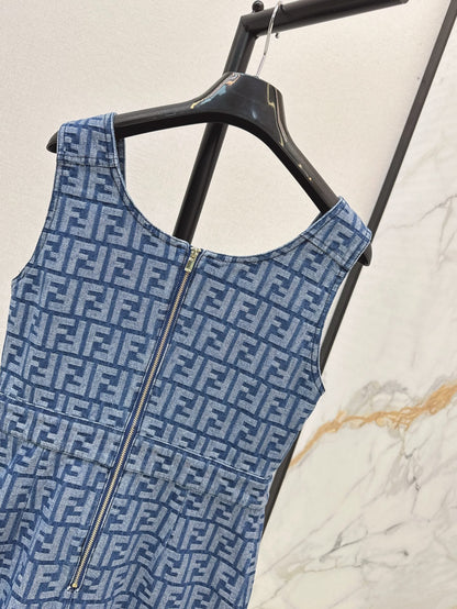25ss sleeveless denim dress
