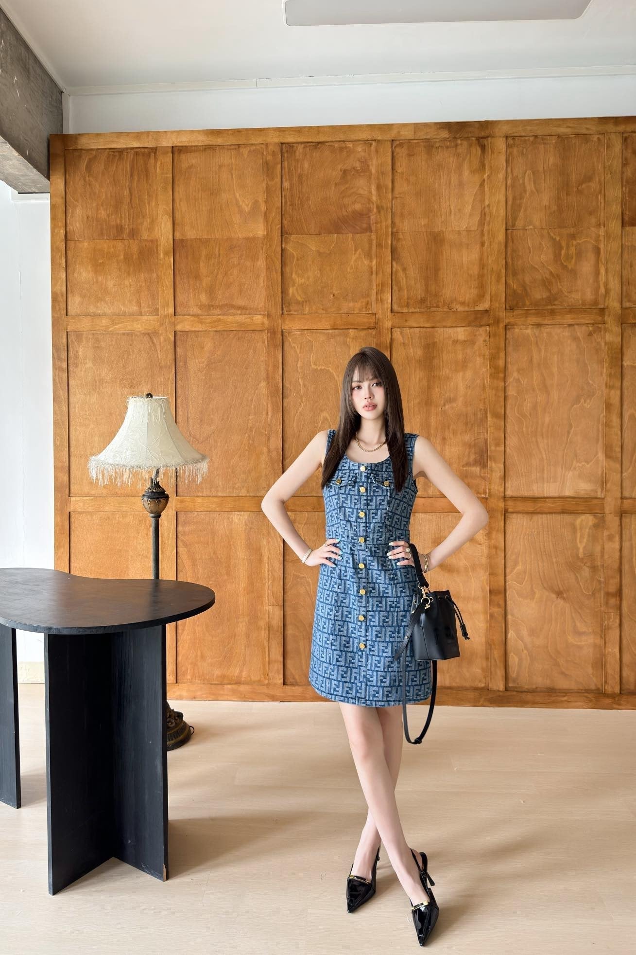 25ss sleeveless denim dress