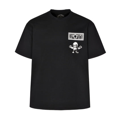 25SS Back skeleton short sleeved black