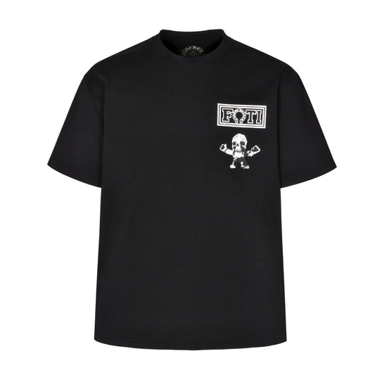 25SS Back skeleton short sleeved black