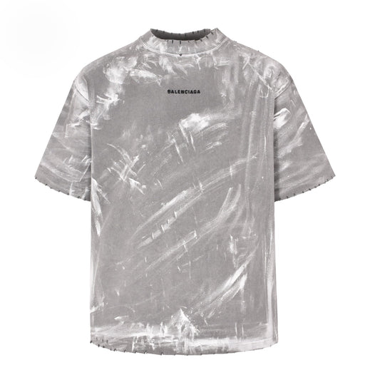 25SS  paint printed short sleeved shirt
