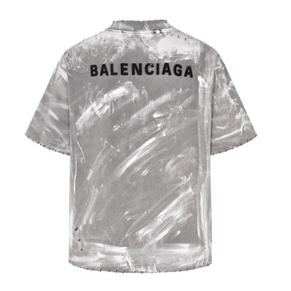 25SS  paint printed short sleeved shirt