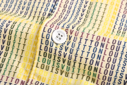 25SS Ladder patterned short sleeved shirt