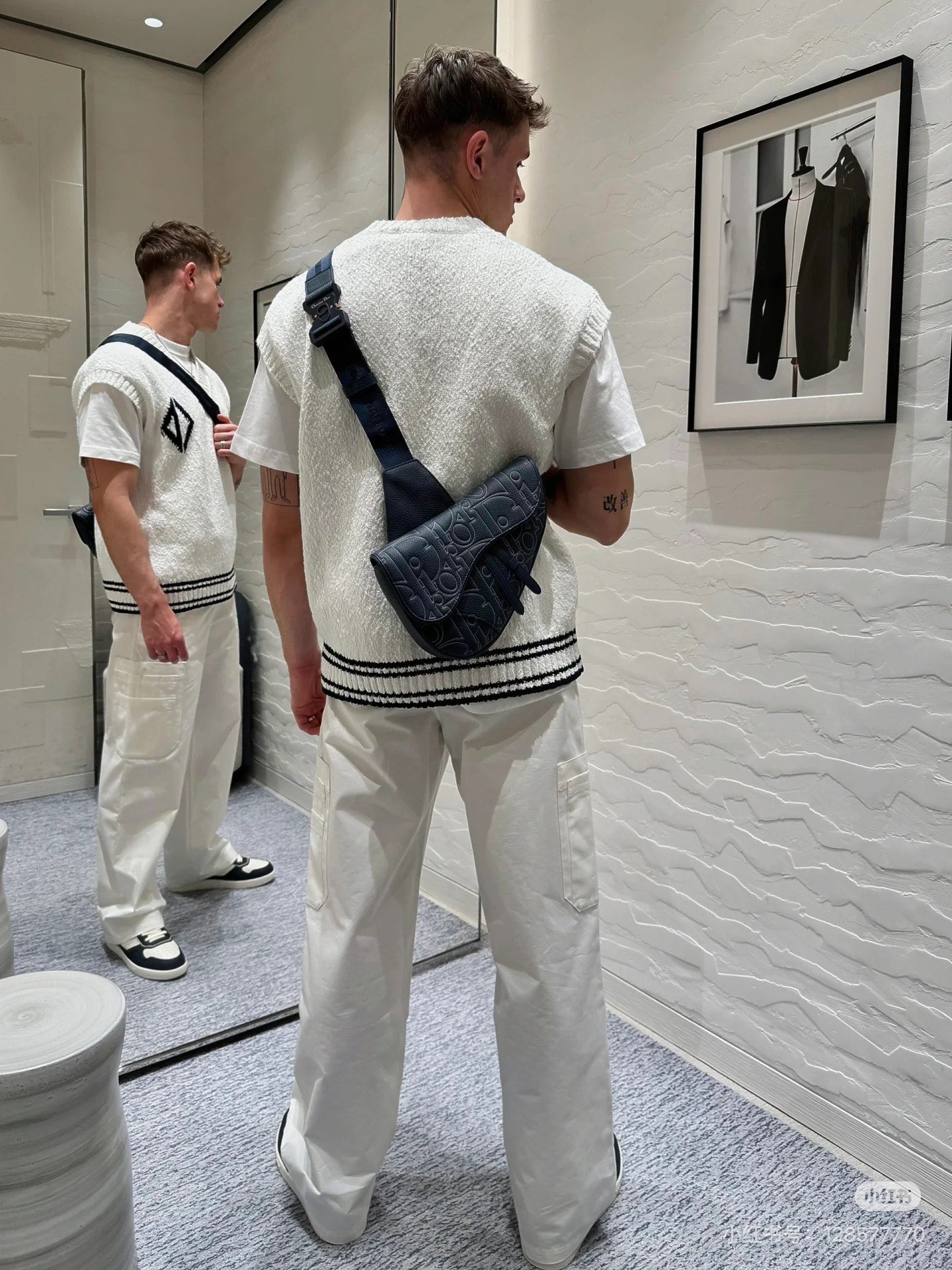 25ss Jacquard logo sweater vest