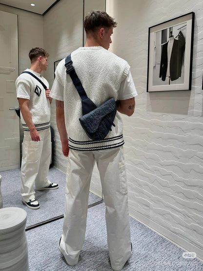 25ss Jacquard logo sweater vest