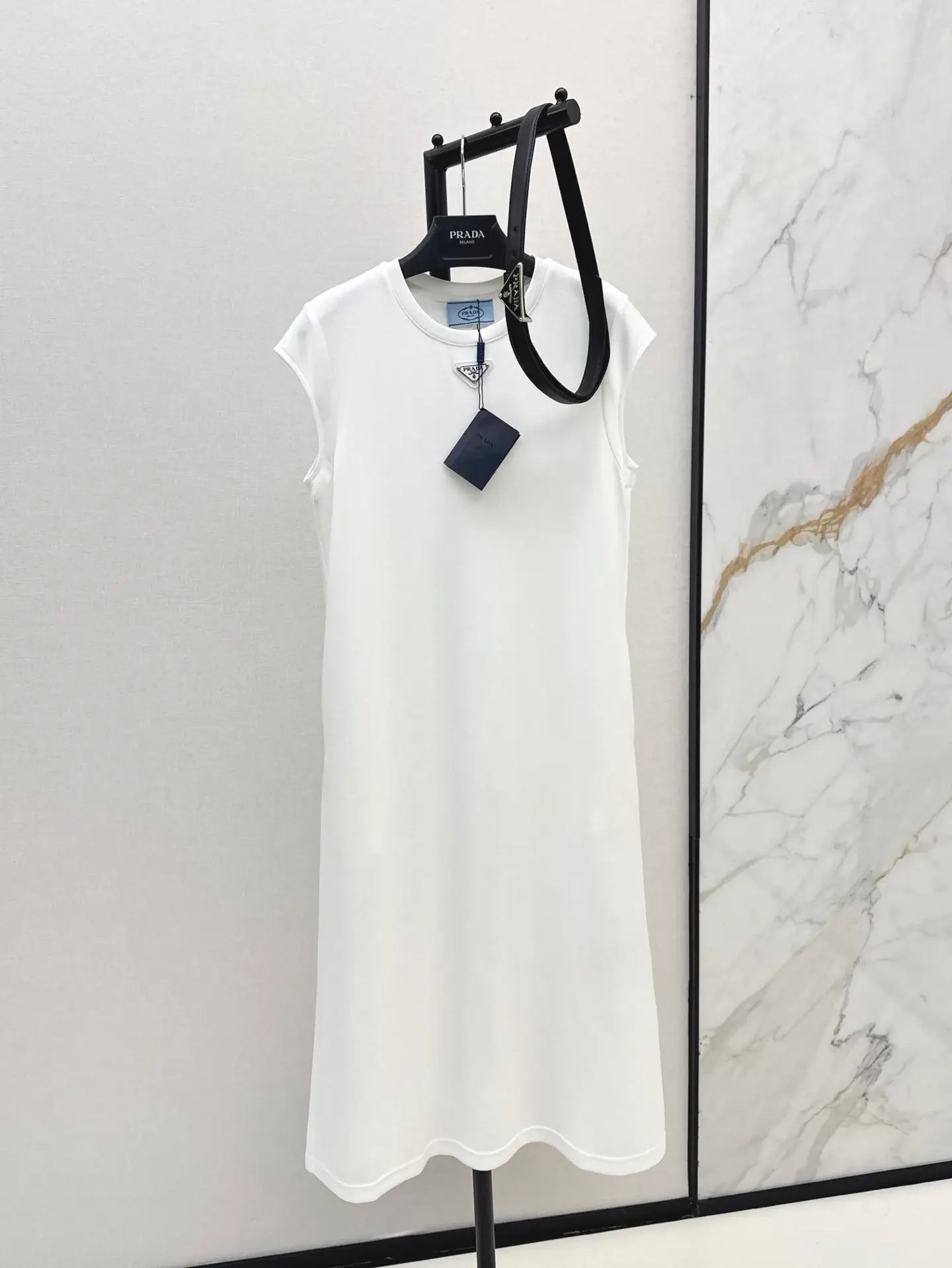 Triangle-Embellished Shift Dress