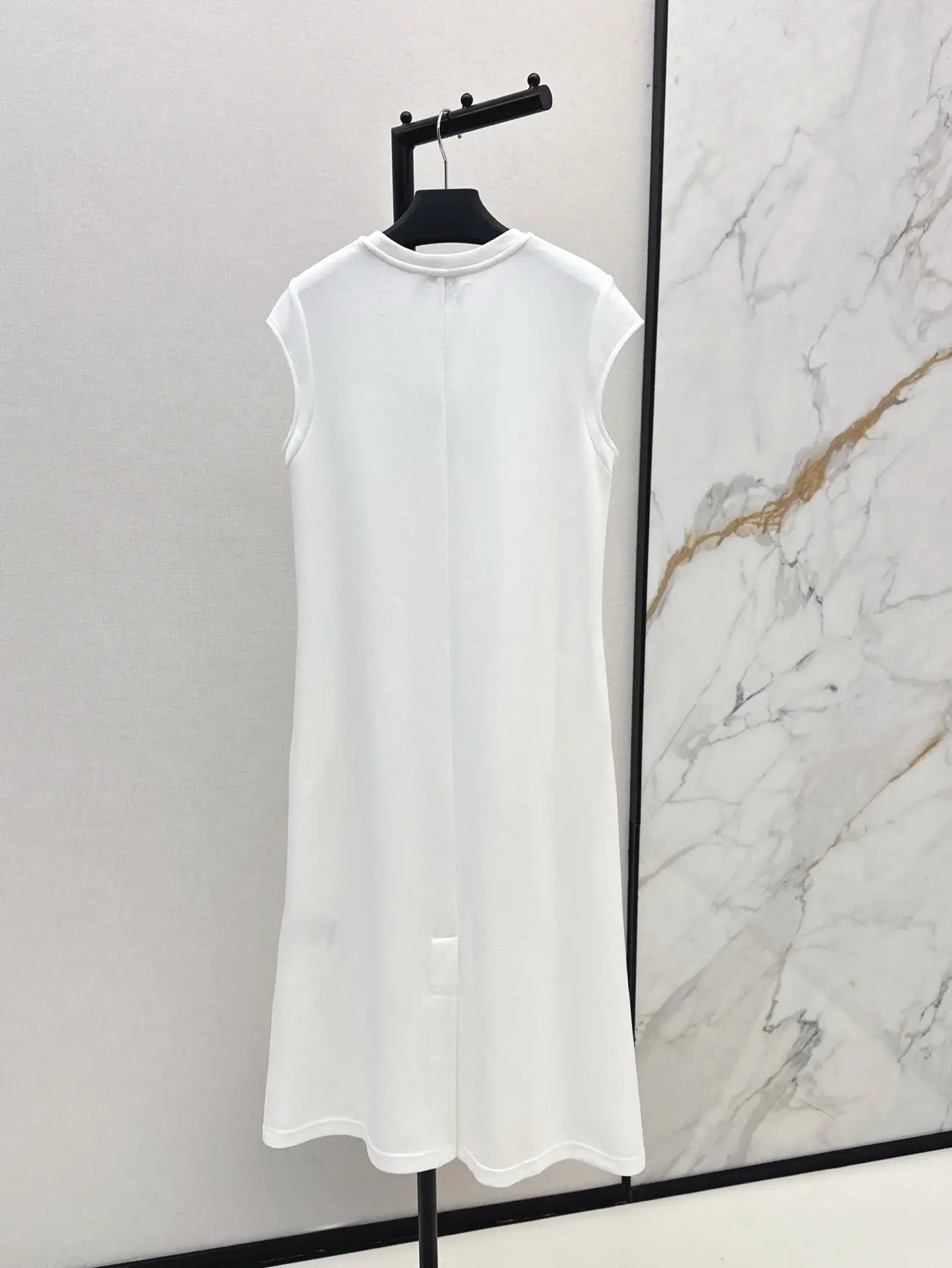 Triangle-Embellished Shift Dress