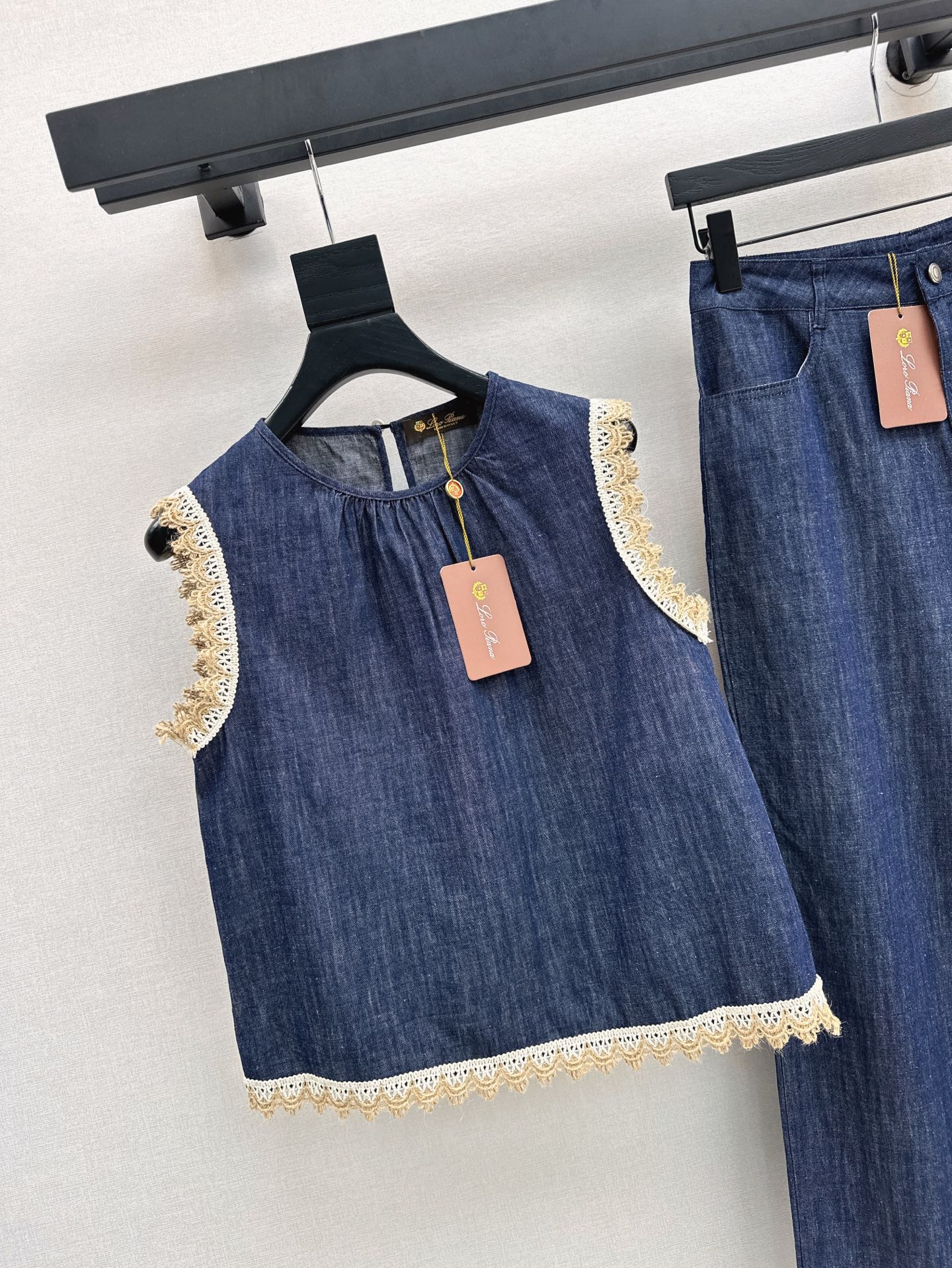 25ss denim lace vest