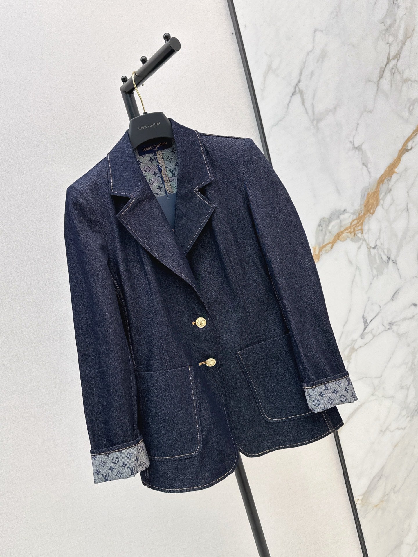 25ss denim blazer
