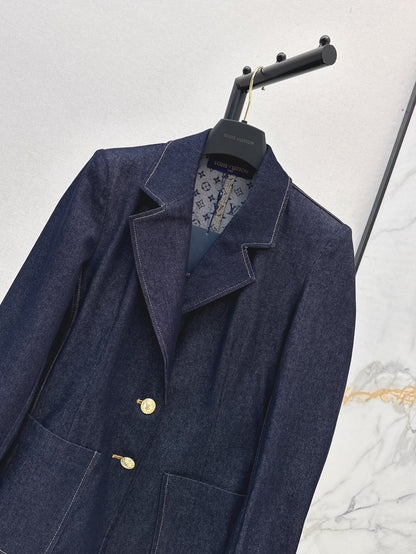25ss denim blazer