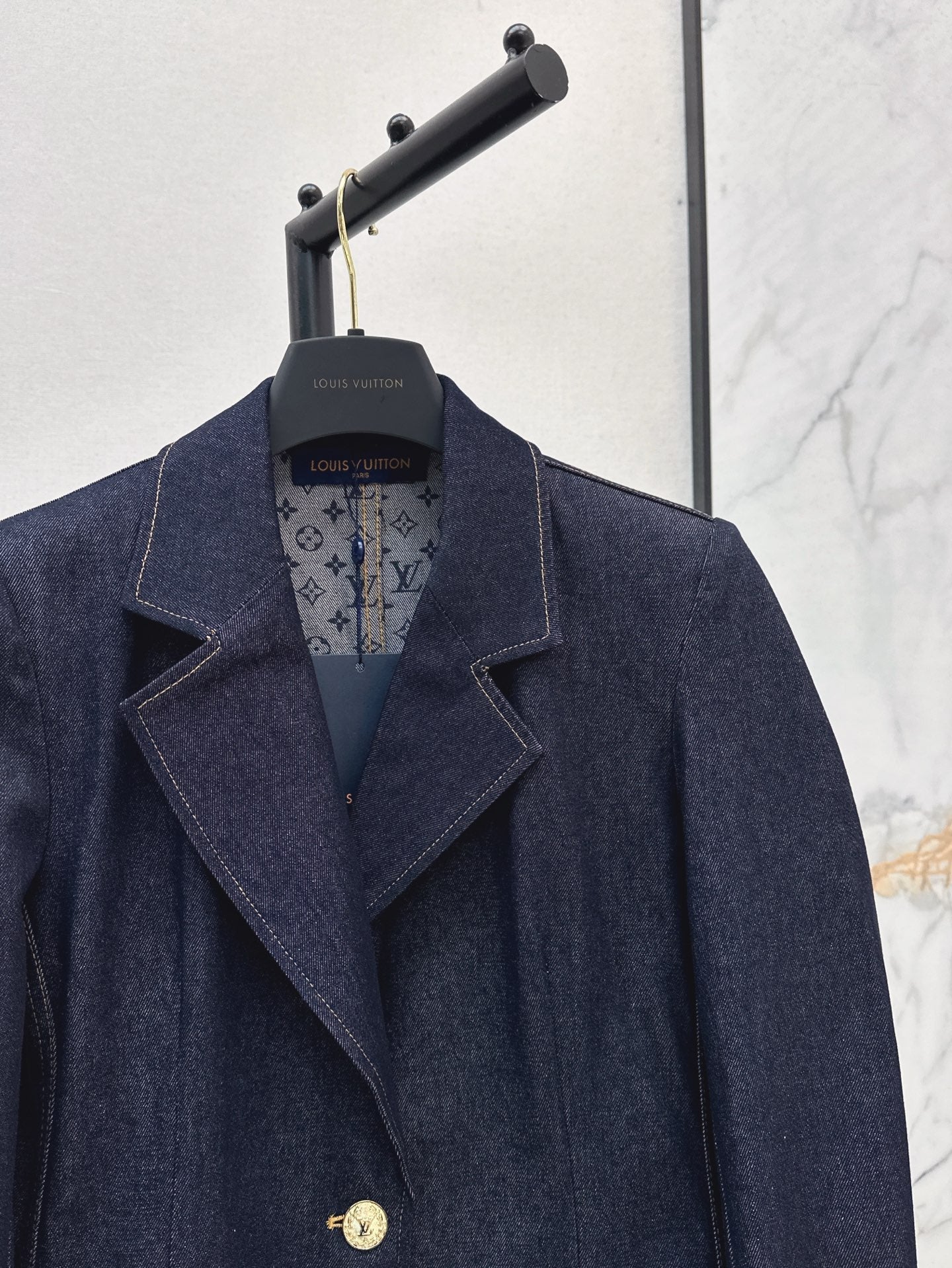 25ss denim blazer