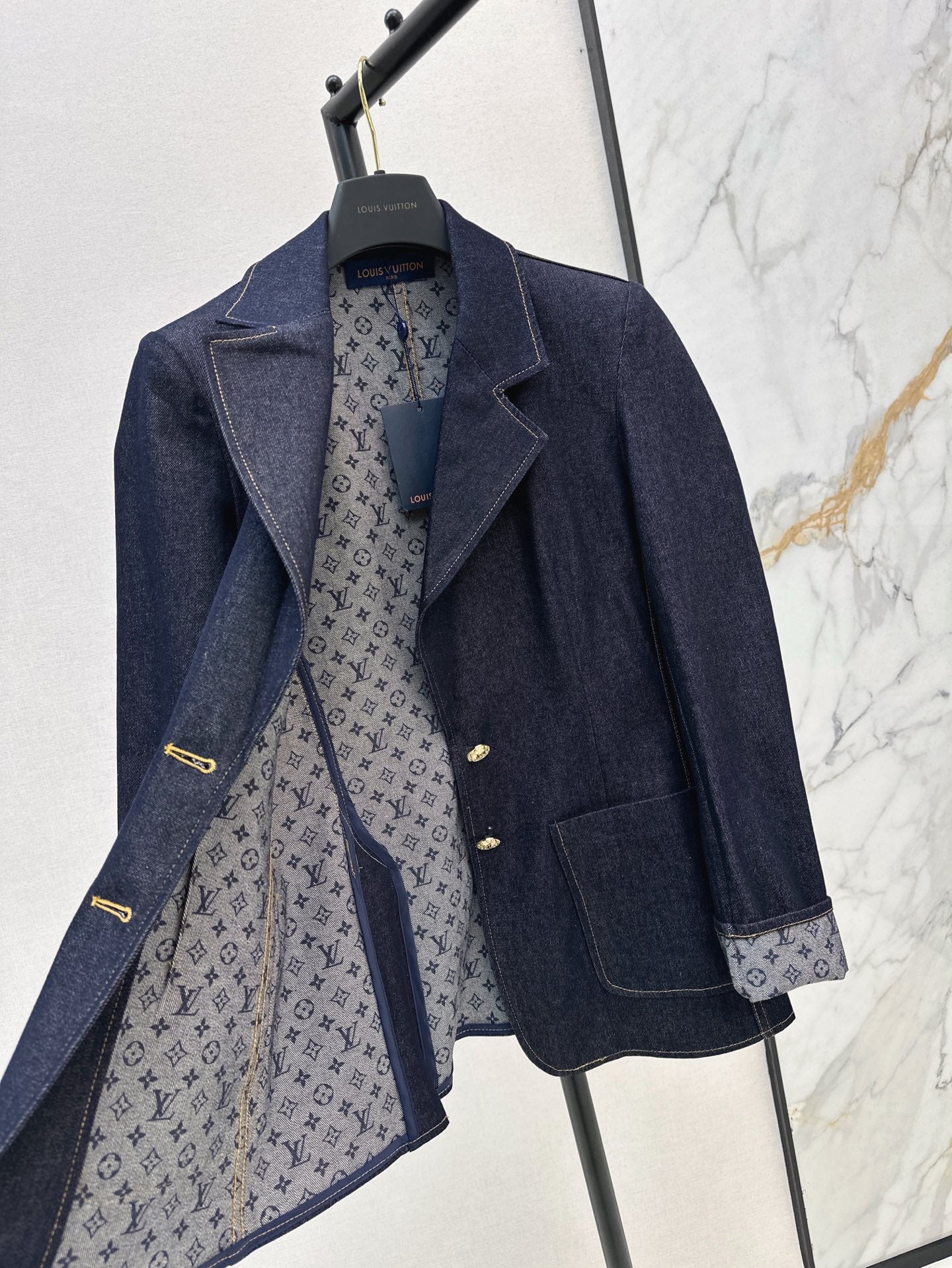 25ss denim blazer