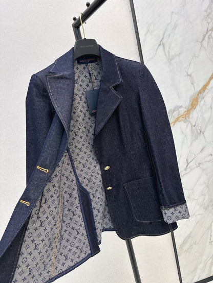 25ss denim blazer