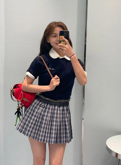 25ss plaid skirt