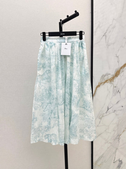 25SS print skirt