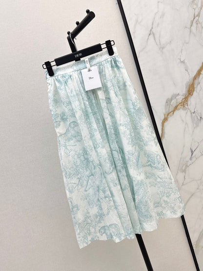 25SS print skirt