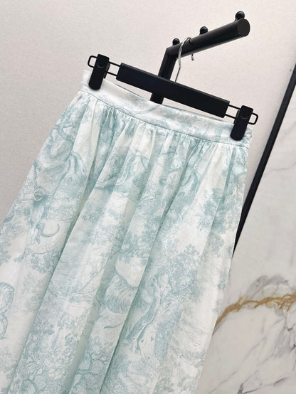 25SS print skirt