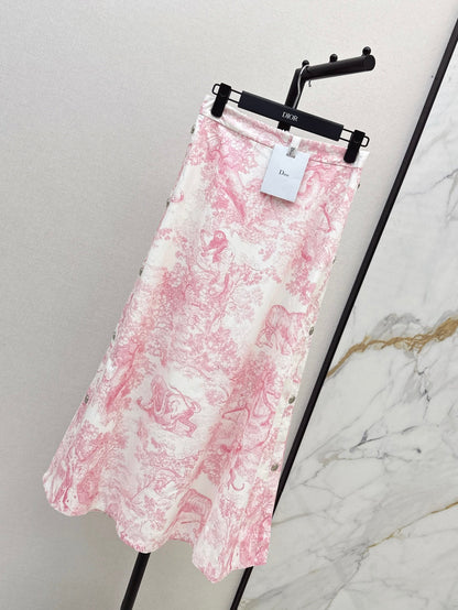 25SS print skirt