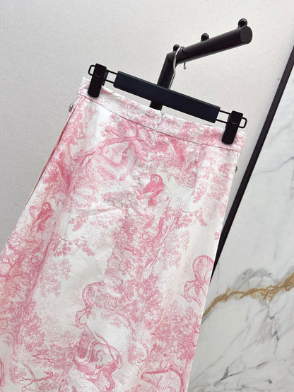 25SS print skirt