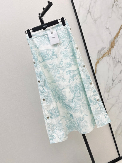 25SS print skirt