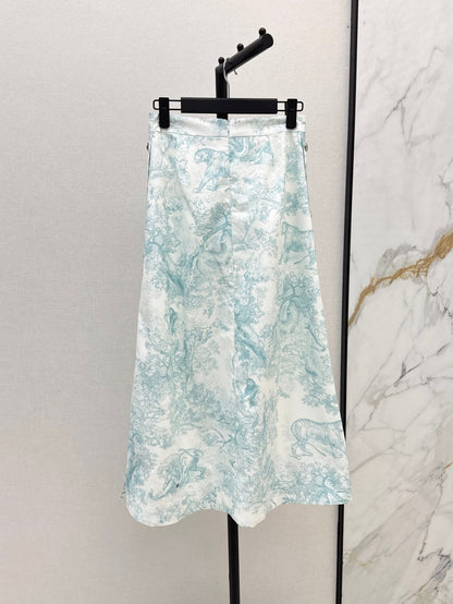 25SS print skirt