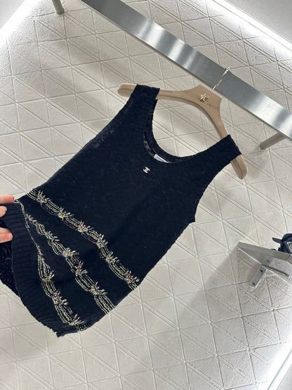 ♥2025 new product Embroidered knitted vest