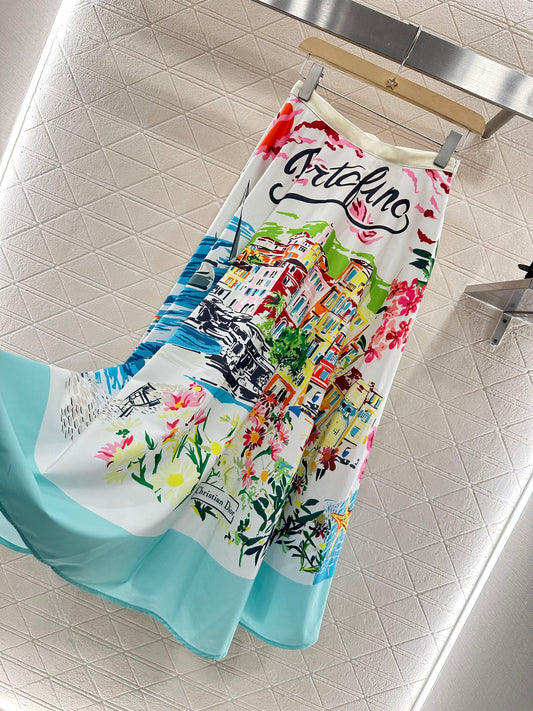 2025 new product Printed skirt
