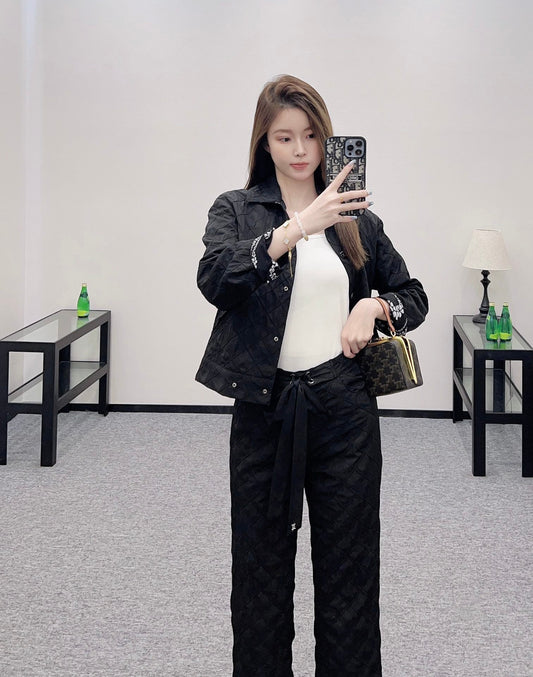 2025 new product Jacket and cropped pants set