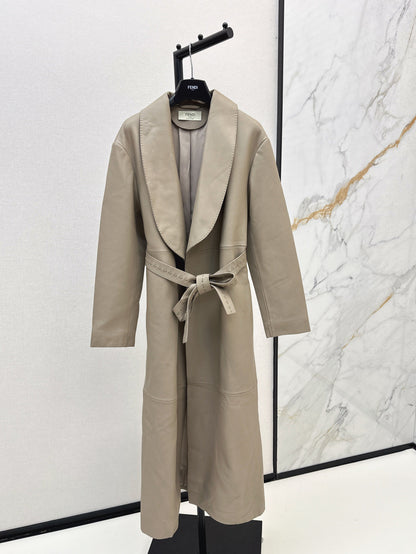25fw leather coat
